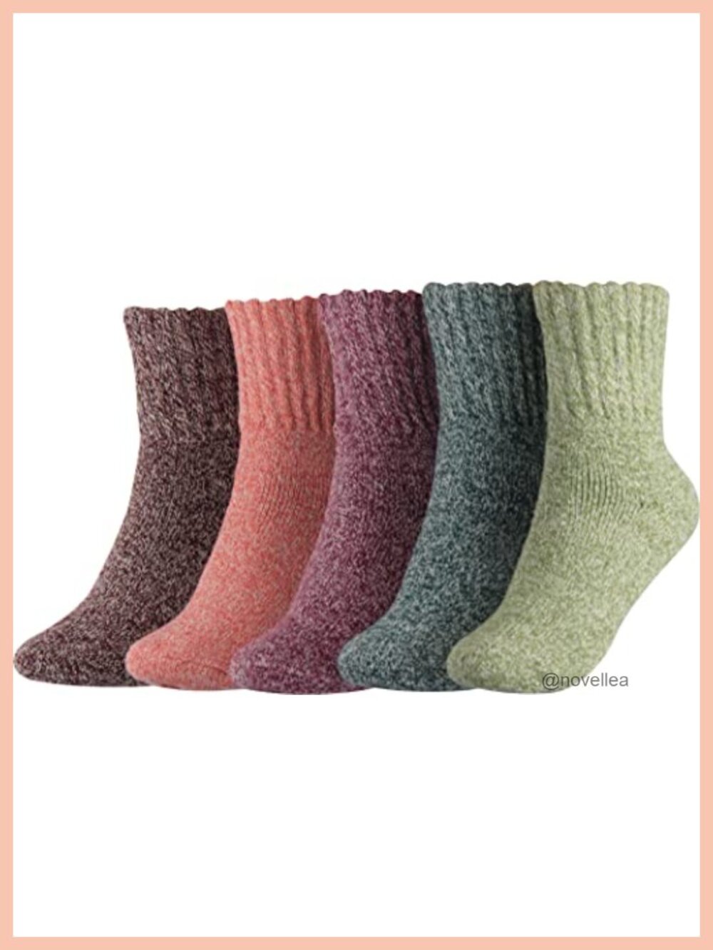 Soft Warm Winter Crew Socks Wool Blend Thick Cozy Boot Socks Gift